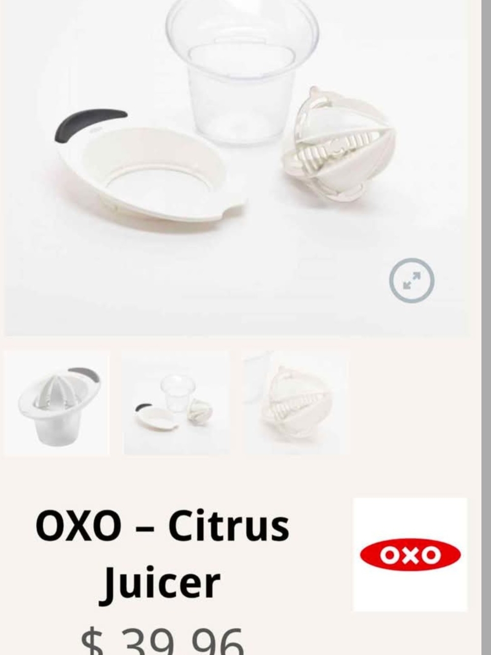 OXO Good Grips 2-in-1 Citrus Juicer.